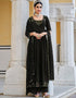 Black Georgette Palazzo Anarkali