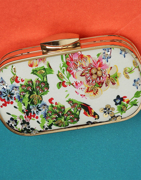 Black Trendy Embroidery Designer Heavy Clutches-Accessories