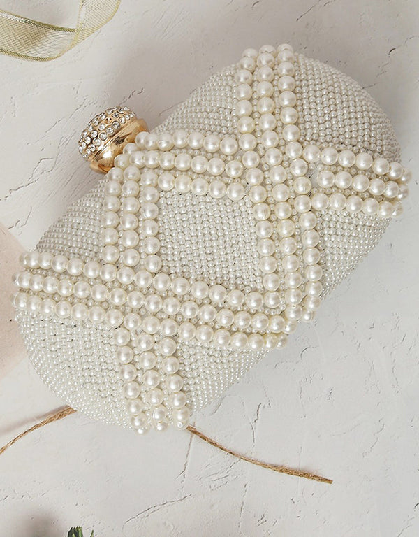 Gold Trendy Embroidery Designer Heavy Clutches-Accessories