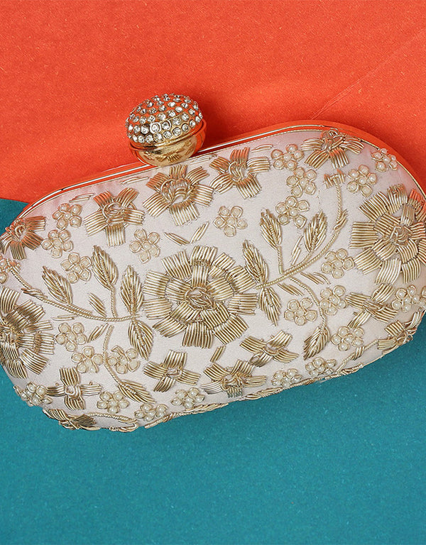 Black Trendy Embroidery Designer Heavy Clutches-Accessories