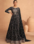 Black Faux Georgette Pant Anarkali