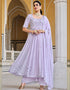 Lavender Georgette Palazzo Anarkali