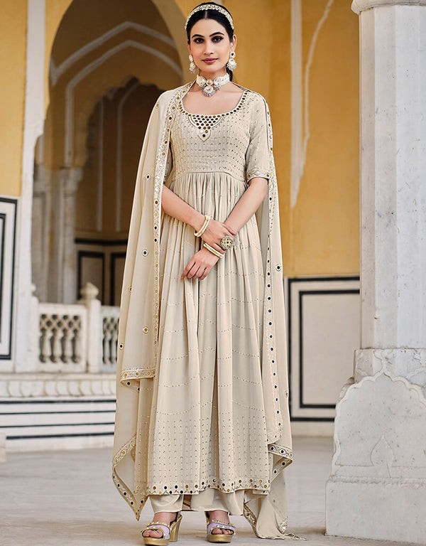 Chiku Georgette Palazzo Anarkali