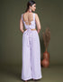 Lavender Georgette Palazzo Suit Back View