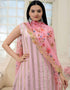 Pink Faux Blooming Palazzo Suit Salwar Kameez