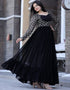 Black Designer Function Wear Heavy Readymade Gown Back View