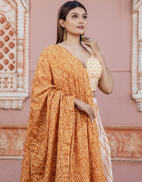 Multi Soft Poly-Cotton Lehenga Choli Salwar Kameez