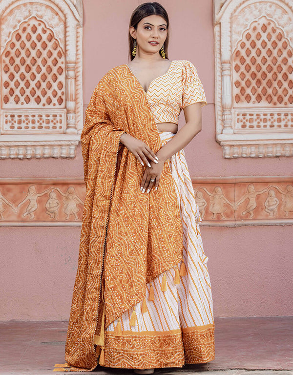 Multi Soft Poly-Cotton Lehenga Choli
