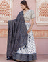 Multi Soft Poly-Cotton Lehenga Choli Back View