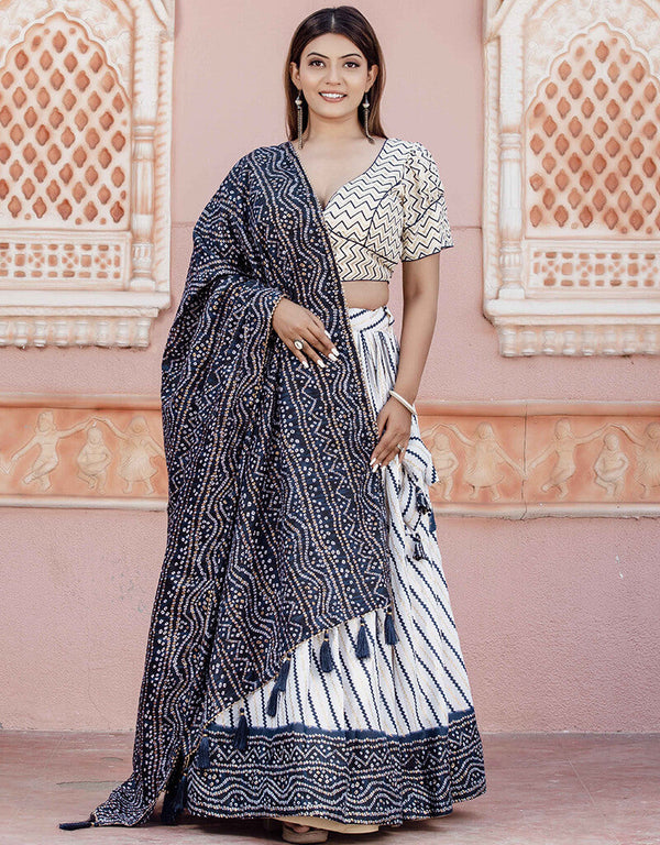 Multi Soft Poly-Cotton Lehenga Choli