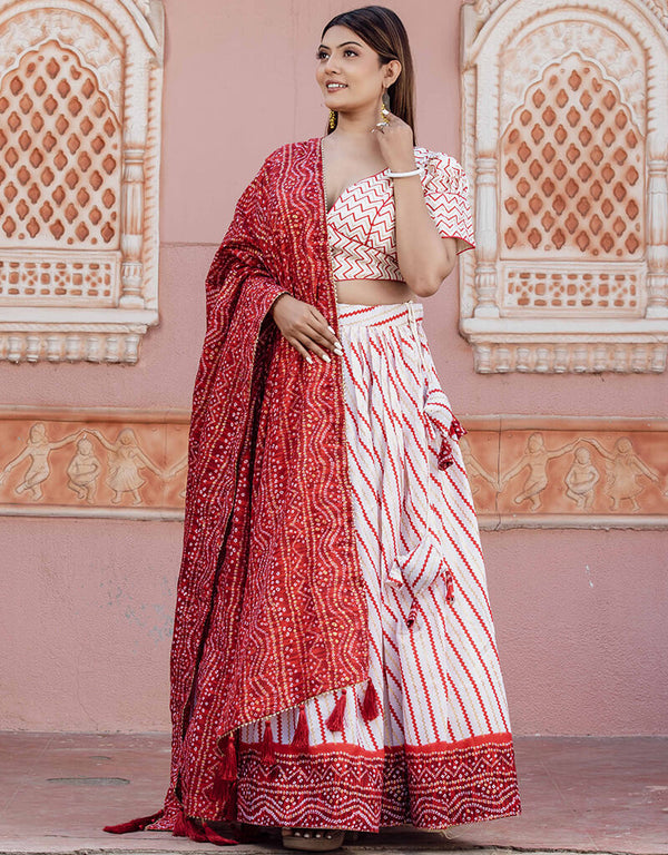 Multi Soft Poly-Cotton Lehenga Choli