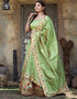 Pista Paithani Silk Lehenga Choli Closure View
