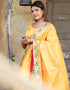 Yellow Paithani Silk Lehenga Choli Closure View