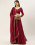 Rani Pink Rangoli Silk Lehenga Choli Closure View