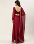 Rani Pink Rangoli Silk Lehenga Choli Back View