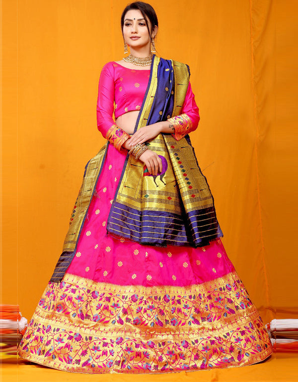 Pink Paithani Lehenga Choli
