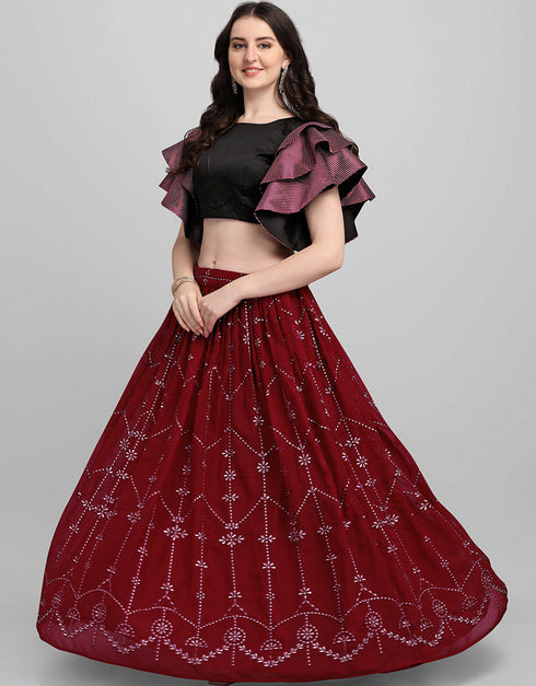 Black Georgette Lehenga Choli