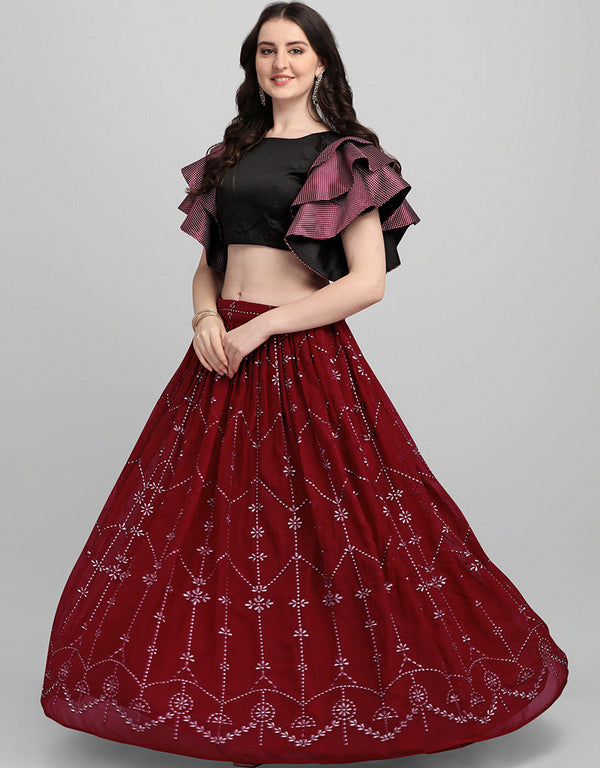 Black Georgette Lehenga Choli