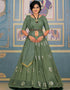 Mahendi Green Fox Georgette Lehenga Choli