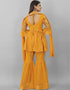 Mustard Georgette Sharara Suit Salwar Kameez