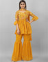 Mustard Georgette Sharara Suit
