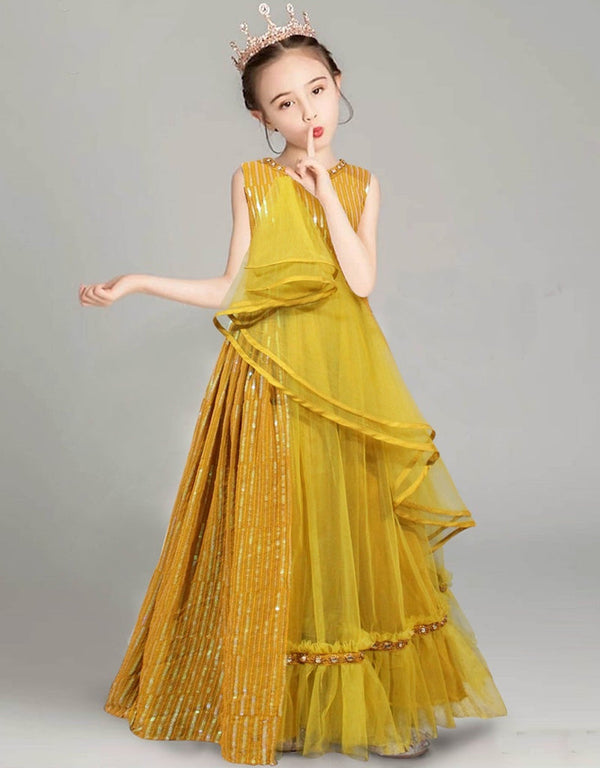 Yellow Gown Georgette