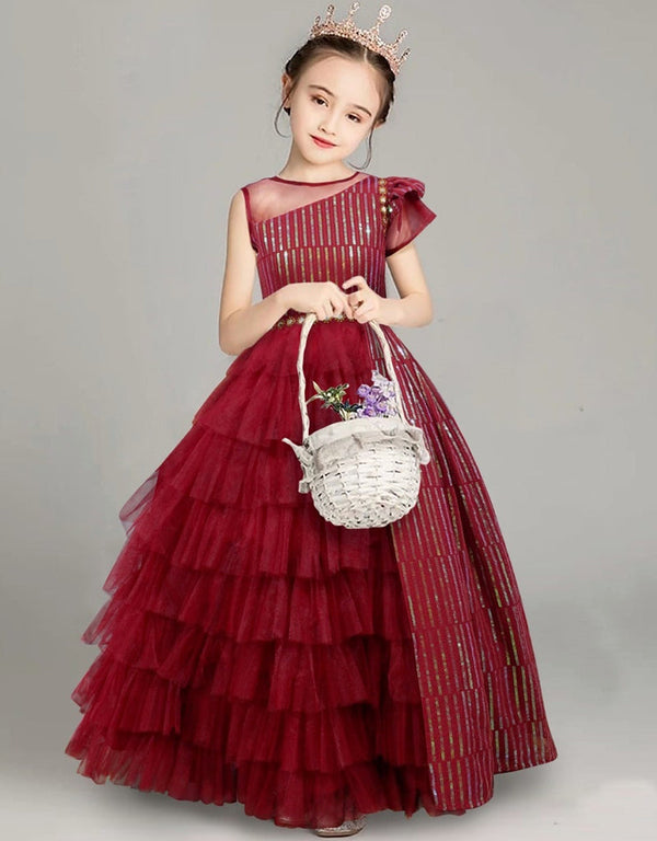 Maroon Gown Georgette