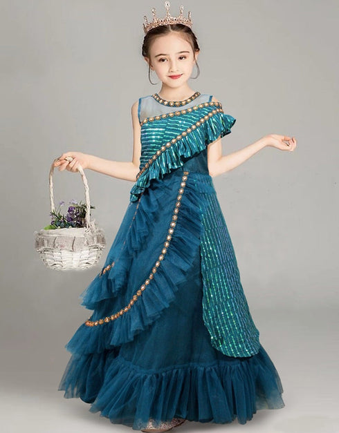 Teal Gown Georgette