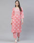 Pink Viscose Rayon Pant Straight