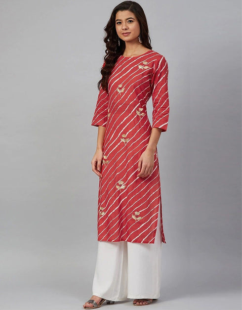 Red Viscose Rayon N/A Straight Closure View
