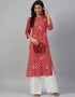 Red Viscose Rayon N/A Straight
