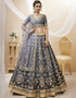 Grey Art Silk Lehenga Choli