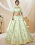 Pista Art Silk Lehenga Choli Closure View
