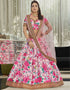 Light Pink Art Silk Lehenga Choli Closure View