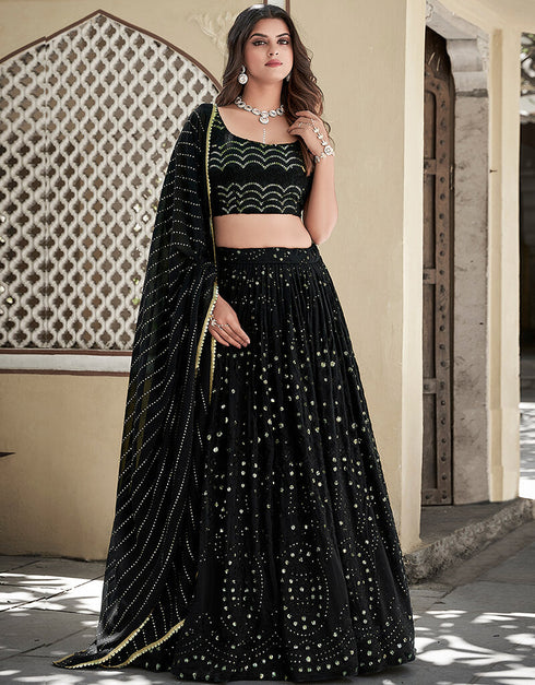 Black Georgette Lehenga Choli