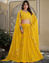 Yellow Georgette Lehenga Choli