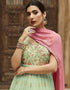 Pista Faux Georgette Pant Anarkali Closure View