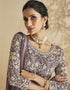 Mauve Faux Georgette Sharara Suit Closure View