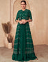 Green Georgette Lehenga Suit