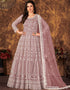 Mauve Net Pant Anarkali