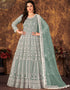 Green Net Pant Anarkali