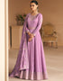 Lavender Premium Silk N/A Anarkali Closure View