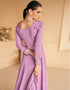 Lavender Premium Silk N/A Anarkali Back View