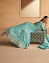 Sky Blue Premium Silk N/A Anarkali Closure View