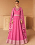 Pink Premium Silk N/A Anarkali