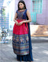 Pink Dola Silk Palazzo Suit Back View