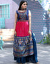 Pink Dola Silk Palazzo Suit