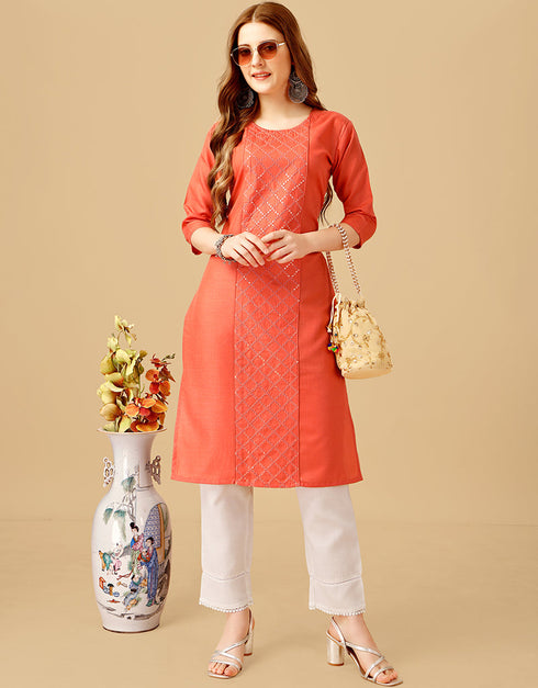 Coral Cotton Magic Slub Pant Straight