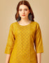 Yellow Cotton Magic Slub Pant Straight Salwar Kameez