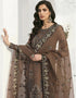 Brown Faux Georgette Pant Pakistani Suit Closure View